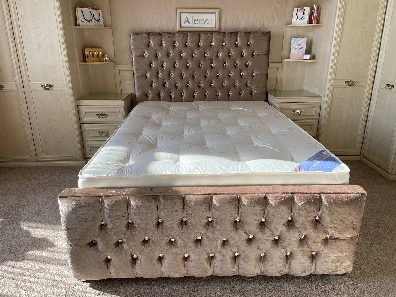 Amelia Frame Handmade Bed Upholstery in Various Fabrics